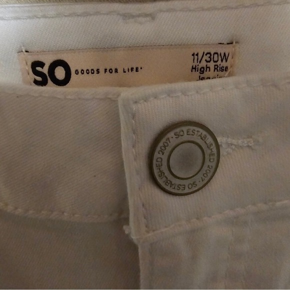 SO NWT White High Rise Jeggings Junior's Size 11 / 30W - Picture 5 of 7
